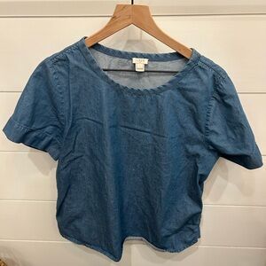 J. Crew Indigo Denim Blouse